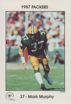 1987 Green Bay Packers Police - State Bank of Chilton, Rod's Zephyr Car Wash, Chilton Police Department #22-25 Mark Murphy Front