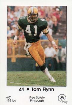 1985 Green Bay Packers Police - First Wisconsin Banks, Your Local Law Enforcement Agency #14 Tom Flynn Front