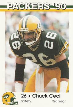 1990 Green Bay Packers Police - Valley Bank & Copps Food Center #4 Chuck Cecil Front