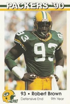 1990 Green Bay Packers Police - Valley Bank & Copps Food Center #7 Robert Brown Front