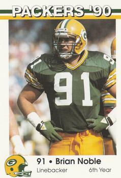 1990 Green Bay Packers Police - Valley Bank & Copps Food Center #19 Brian Noble Front