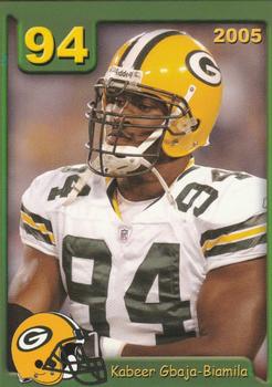 2005 Green Bay Packers Police - Larry Fritsch Cards,Stevens Point and the Town of Hull (Portage County) Fire Dept. #19 Kabeer Gbaja-Biamila Front