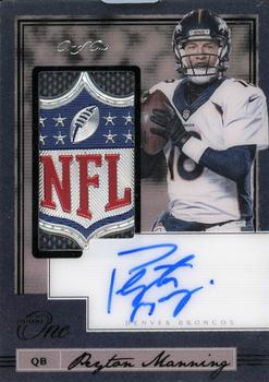 2019 Panini One - 2018 Update Patch Autographs Black #149 Peyton Manning Front
