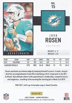2020 Score #15 Josh Rosen Back