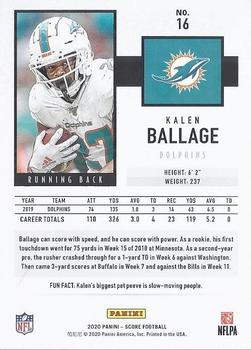 2020 Score #16 Kalen Ballage Back