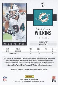 2020 Score #17 Christian Wilkins Back