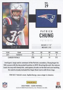 2020 Score #29 Patrick Chung Back