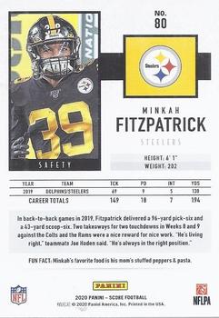 2020 Score #80 Minkah Fitzpatrick Back
