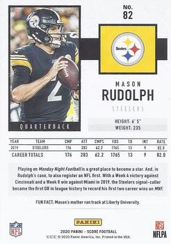 2020 Score #82 Mason Rudolph Back