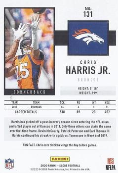 2020 Score #131 Chris Harris Jr. Back