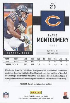 2020 Score #210 David Montgomery Back