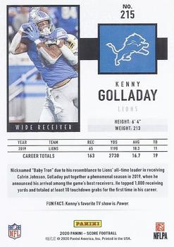 2020 Score #215 Kenny Golladay Back