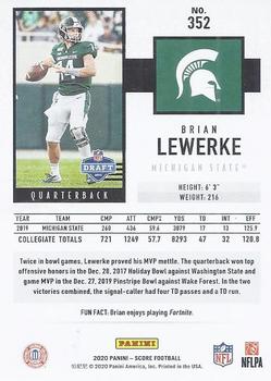2020 Score #352 Brian Lewerke Back