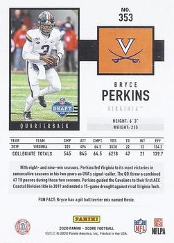 2020 Score #353 Bryce Perkins Back