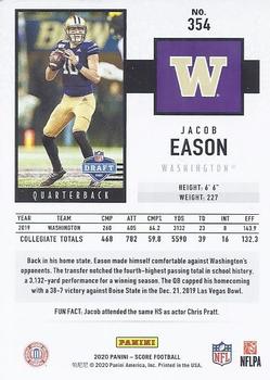 2020 Score #354 Jacob Eason Back