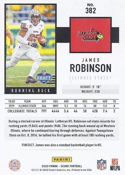 2020 Score #382 James Robinson Back