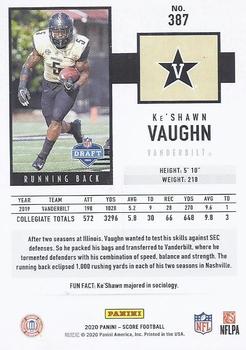 2020 Score #387 Ke'Shawn Vaughn Back