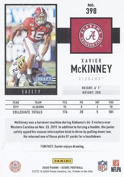 2020 Score #398 Xavier McKinney Back
