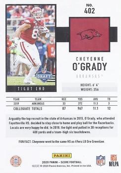 2020 Score #402 Cheyenne O'Grady Back