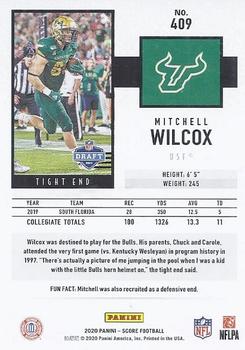 2020 Score #409 Mitchell Wilcox Back