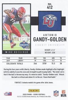 2020 Score #412 Antonio Gandy-Golden Back