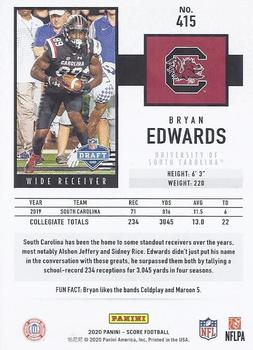 2020 Score #415 Bryan Edwards Back