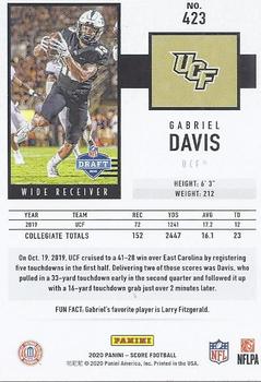 2020 Score #423 Gabriel Davis Back