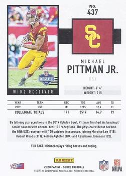 2020 Score #437 Michael Pittman Jr. Back