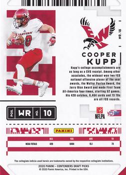 2020 Panini Contenders Draft Picks #18 Cooper Kupp Back