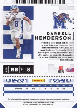 2020 Panini Contenders Draft Picks #25 Darrell Henderson Back