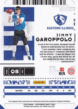 2020 Panini Contenders Draft Picks #50 Jimmy Garoppolo Back