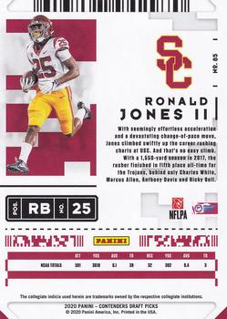 2020 Panini Contenders Draft Picks #85 Ronald Jones II Back
