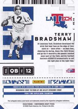 2020 Panini Contenders Draft Picks #94 Terry Bradshaw Back