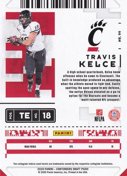 2020 Panini Contenders Draft Picks #99 Travis Kelce Back