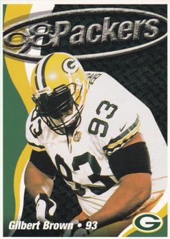 1998 Green Bay Packers Police - WIXK Radio, New Richmond Clinic S.C., New Richmond Police Dept. #3 Gilbert Brown Front