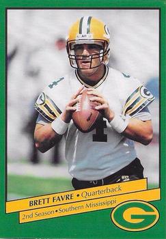 1992 Green Bay Packers Police - City and Town of Menasha Police Department, First National Bank-Fox Valley, Herman V. Ripp, Fox Valley Tire Co. #14 Brett Favre Front