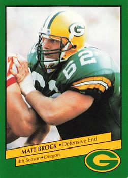 1992 Green Bay Packers Police - Waukesha Police Dept. Crime Prevention Unit #17 Matt Brock Front