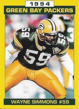 1994 Green Bay Packers Police - Heart of the Valley Optimist Club, Little Chute Police Dept. #18 Wayne Simmons Front