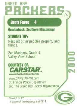 2000 Green Bay Packers Police - St. Francis Police Dept. #6 Brett Favre Back