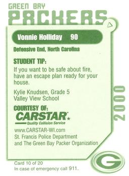 2000 Green Bay Packers Police - St. Francis Police Dept. #10 Vonnie Holliday Back