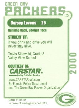 2000 Green Bay Packers Police - St. Francis Police Dept. #11 Dorsey Levens Back