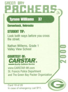 2000 Green Bay Packers Police - St. Francis Police Dept. #19 Tyrone Williams Back