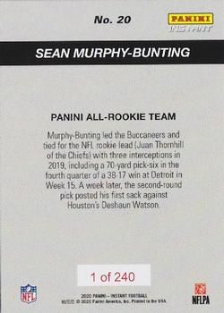2019 Panini Instant NFL - Panini All-Rookie Team #20 Sean Murphy-Bunting Back