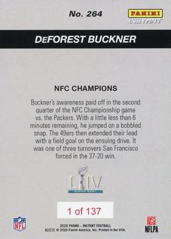 2019 Panini Instant NFL - NFL Playoffs #264 DeForest Buckner Back