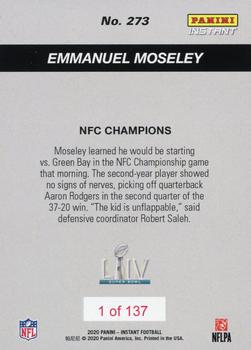 2019 Panini Instant NFL - NFL Playoffs #273 Emmanuel Moseley Back