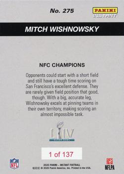 2019 Panini Instant NFL - NFL Playoffs #275 Mitch Wishnowsky Back