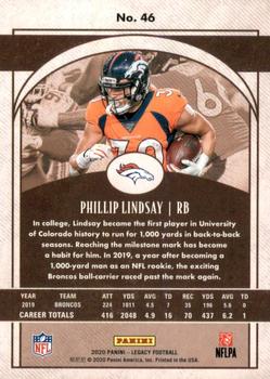 2020 Panini Legacy #46 Phillip Lindsay Back