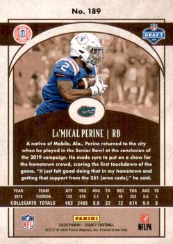 2020 Panini Legacy #189 La'Mical Perine Back