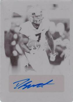 2020 Leaf Ultimate Draft - 1990 Leaf Auto Autographs Printing Plates Black #90-DS1 D'Andre Swift Front