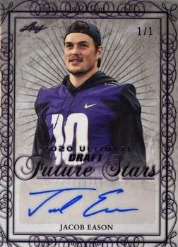 2020 Leaf Ultimate Draft - Future Stars Autographs Purple #FS-JE1 Jacob Eason Front